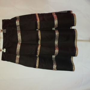 Black Endless Rose Full Skirt size S